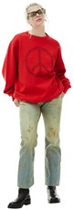 Undercover Red 'Fight War' Sweatshirt 218578